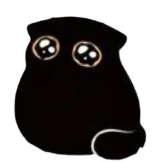 😭 emoji cute black cat @fluxstickers Telegram sticker 18 of 38