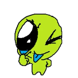 😛 emoji 👽green aliens🛸 Telegram sticker 8 of 113