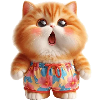😯 emoji Летний котик @Nyasticks Telegram sticker 16 of 41
