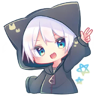 ✌ emoji Котик Паркер 2 @nyasticks Telegram sticker 12 of 17