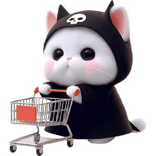 🧺 emoji Мрачный котик @Nyasticks Telegram sticker 5 of 42
