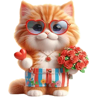 💐 emoji Летний котик @Nyasticks Telegram sticker 23 of 41