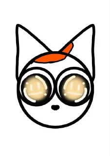 😐 emoji Кот Снежок Telegram sticker 20 of 41