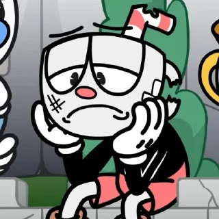 ☹️ emoji Cuphead dlc rap @cupheadmug Telegram sticker 12 of 59