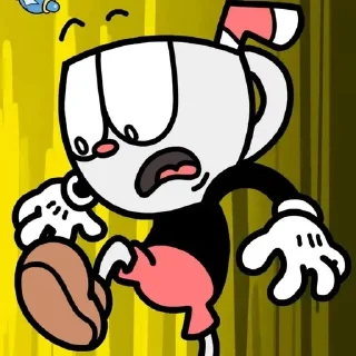 😨 emoji Cuphead dlc rap @cupheadmug Telegram sticker 6 of 59
