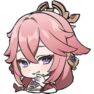 🦊 emoji 🦊 Yae Miko 🦊 Telegram sticker 24 of 26