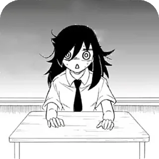 😟 emoji WataMote @Tomoko_Kuroki Telegram sticker 12 of 34