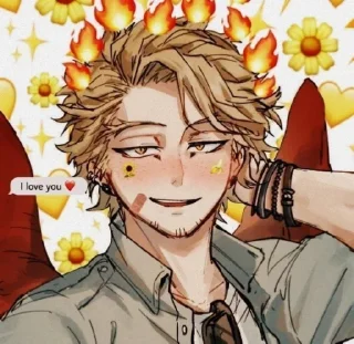 ❤️‍🔥 emoji Кейго Таками Telegram sticker 10 of 23