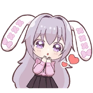 😯 emoji Зайчиха-чан 2 @Nyasticks Telegram sticker 5 of 41