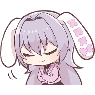 😏 emoji Зайчиха-чан 2 @Nyasticks Telegram sticker 17 of 41
