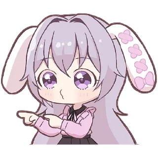 😉 emoji Зайчиха-чан 2 @Nyasticks Telegram sticker 20 of 41