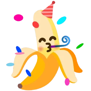 🥳 emoji Banana Telegram sticker 22 of 30