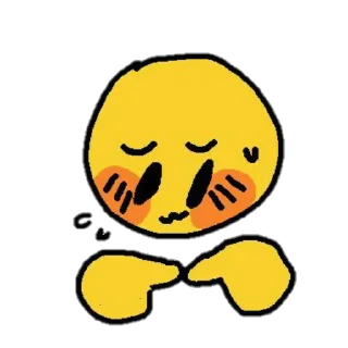 Sticker from cute cursed emoji.