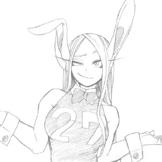 🐇 emoji Mirko & Hawks BNHA Telegram sticker 16 of 64