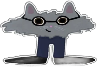 🤓 emoji кот в штанишках♡ Telegram sticker 17 of 17