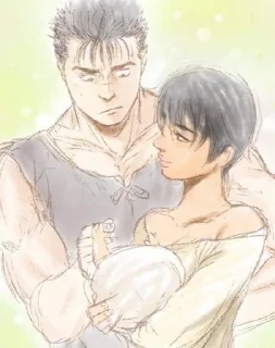 👨‍👩‍👧 emoji Casca And Guts (@pidgusok) Telegram sticker 3 of 120