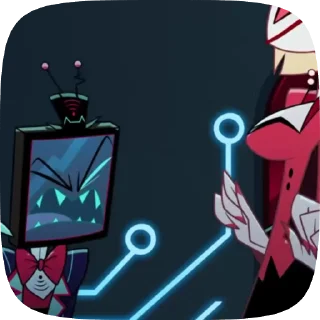 📺 emoji БОЛЬШЕ ⇨ @CLOOBHUB ВОКС ОТЕЛЬ ХАЗБИН VOX HAZBIN ТГ Telegram sticker 7 of 105