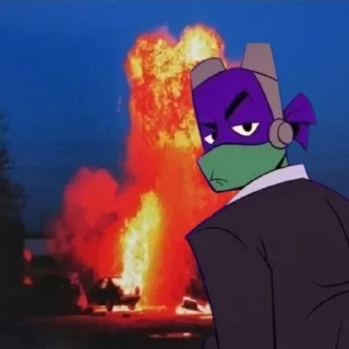 🤨 emoji Донни ;: Эволюция Черепашек-ни Telegram sticker 7 of 69