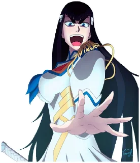 🖐 emoji Satsuki Kiryuin (KILL la KILL) Telegram sticker 17 of 87