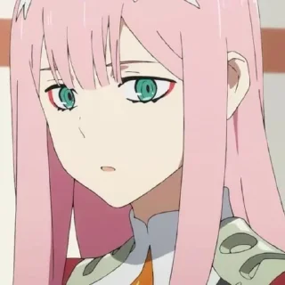 😟 emoji Zero Two Telegram sticker 22 of 37