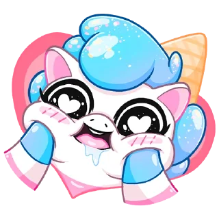 😍 emoji Мороженко Telegram sticker 11 of 40