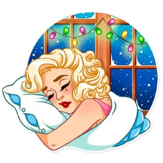 😴 emoji ☃️ НОВОГОДНИЙ ПАК от @pesni_novogodnie ☃️ Telegram sticker 24 of 49