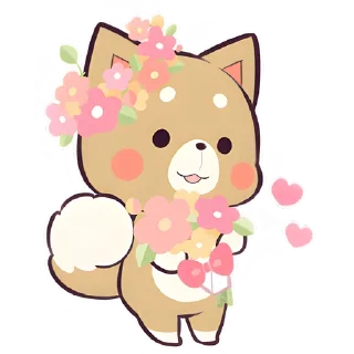 💐 emoji Красивый щенок @Nyasticks Telegram sticker 9 of 41
