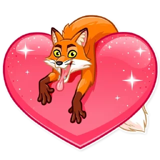❤️ emoji What Does The Fox Say? Telegram sticker 13 of 30