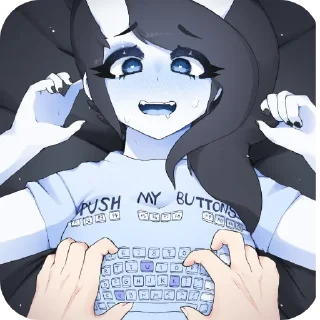 Sticker from 𝕆𝕟𝕚(художник Ahegaokami)