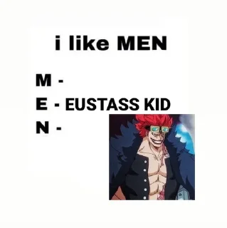 Sticker from I like men from One piece!