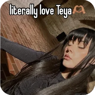 🥰 emoji teya dora🤍🐈‍⬛ by @Imaaamber Telegram sticker 18 of 30