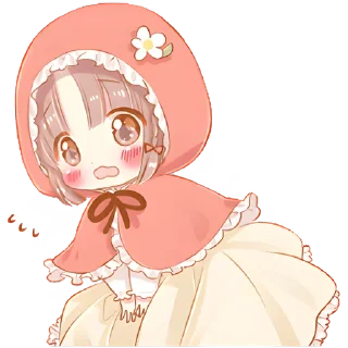 😨 emoji Красная шапочка @Nyasticks Telegram sticker 13 of 41