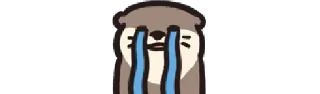 😭 emoji Otter½ emj2stck by @Crateures Telegram sticker 20 of 120