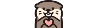 ❤️ emoji Otter½ emj2stck by @Crateures Telegram sticker 9 of 120