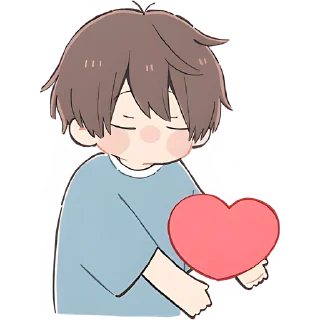 😍 emoji Анимешный мальчик @Nyasticks Telegram sticker 13 of 42