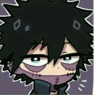 🫤 emoji my hero academia Telegram sticker 14 of 22