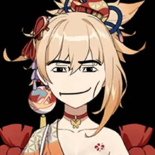 🗿 emoji Yoimiya my beloved ♥️ Telegram sticker 22 of 30