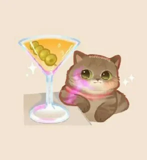 🍸 emoji Котики Telegram sticker 18 of 30