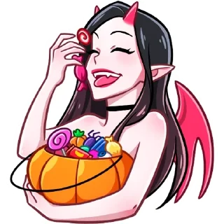 🍬 emoji дьяволица 😈 Telegram sticker 20 of 48