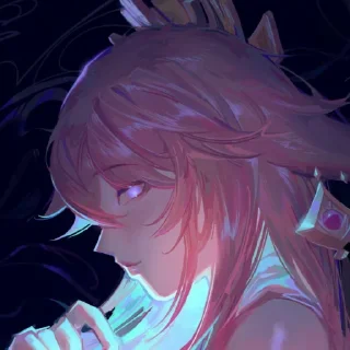 💜 emoji яэ мико  @fordgenshin Telegram sticker 22 of 61
