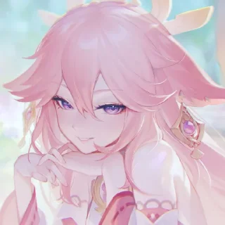💗 emoji яэ мико  @fordgenshin Telegram sticker 7 of 61