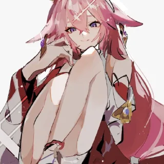 💗 emoji яэ мико  @fordgenshin Telegram sticker 9 of 61