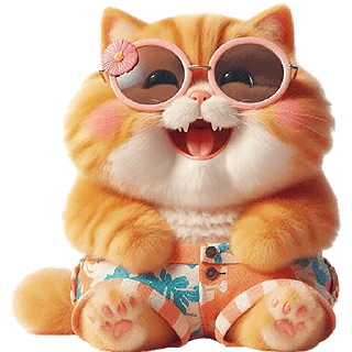🤣 emoji Летний котик @Nyasticks Telegram sticker 8 of 41