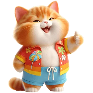 👍 emoji Летний котик @Nyasticks Telegram sticker 11 of 41