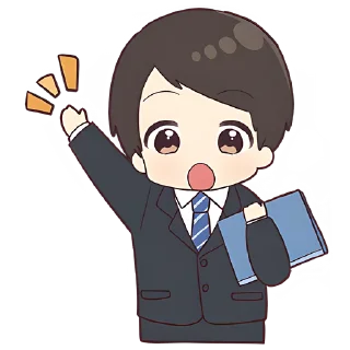 🙋‍♂ emoji Деловой-кун @nyasticks Telegram sticker 14 of 41