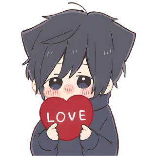 ❤️ emoji Мальчик котик @Nyasticks Telegram sticker 17 of 41