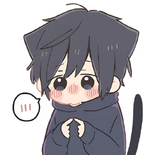 😔 emoji Мальчик котик @Nyasticks Telegram sticker 15 of 41