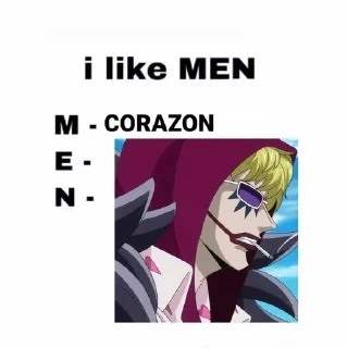 Sticker from I like men from One piece!