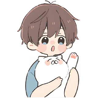 👋 emoji Анимешный мальчик @Nyasticks Telegram sticker 9 of 41