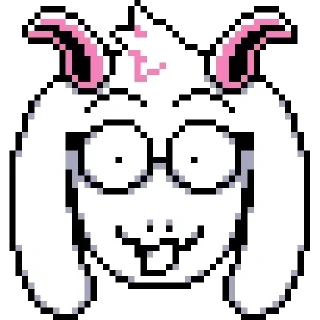 😦 emoji Light Ralsei Pack (part 2/2) Telegram sticker 10 of 107